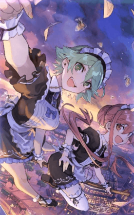 空から魔法を振りまいて