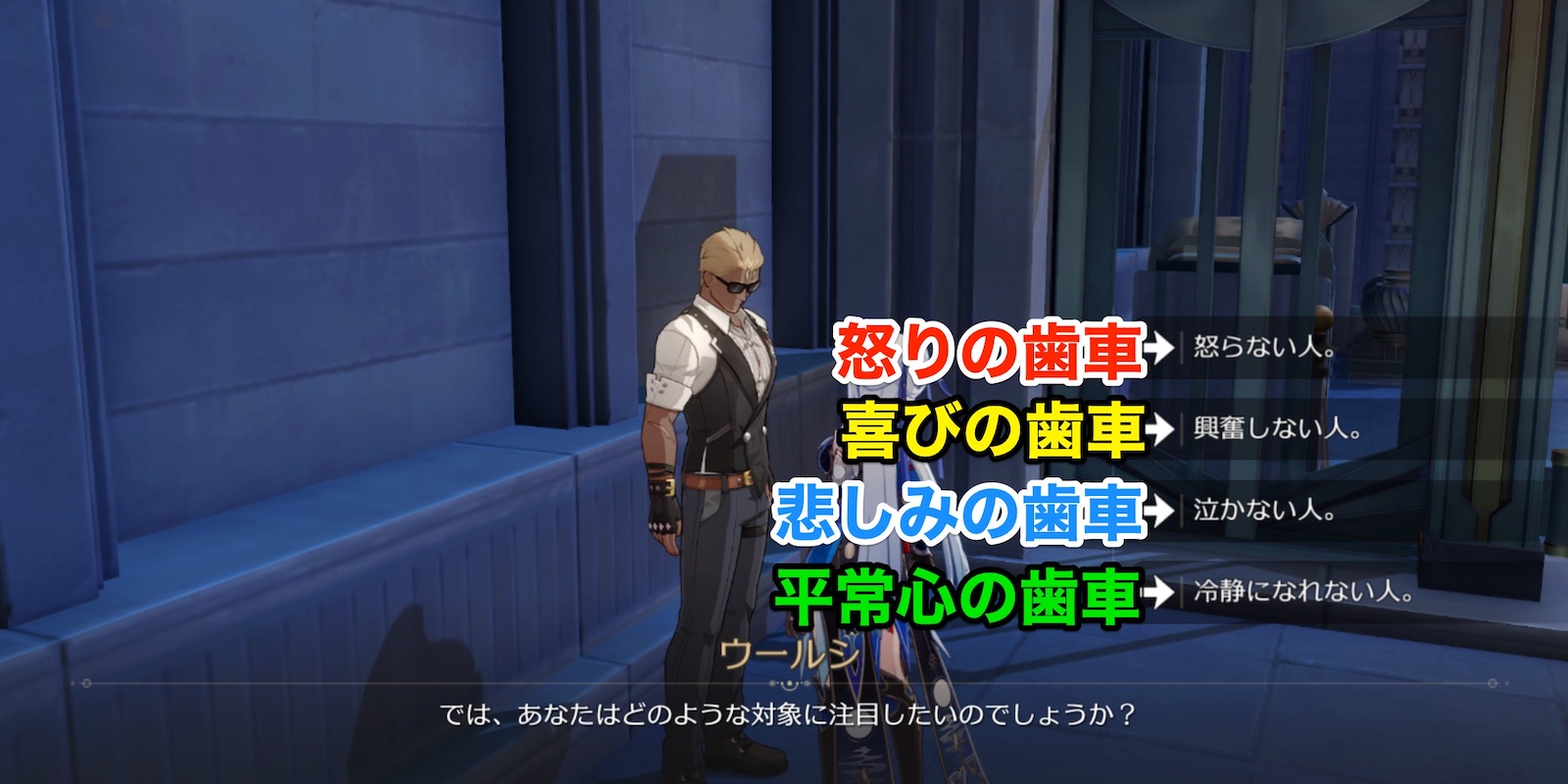 解放する歯車選択