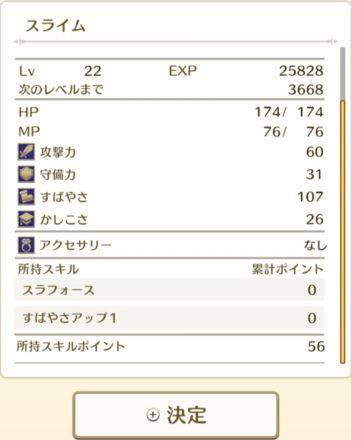 スキル2個持ちレベル22