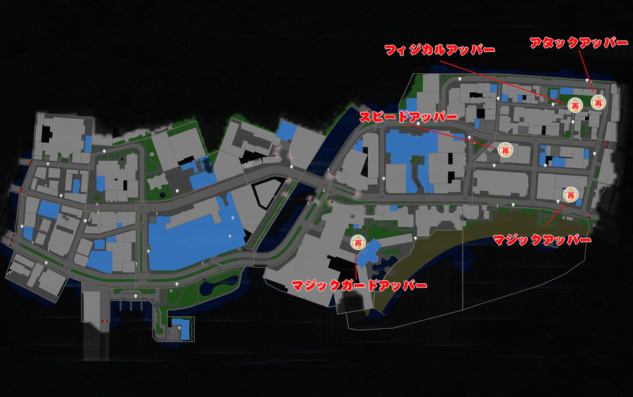 アッパーを落とすハワイの王冠の敵マップ