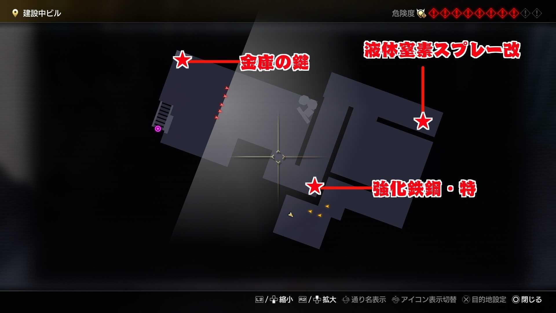 建設中ビル1のマップ