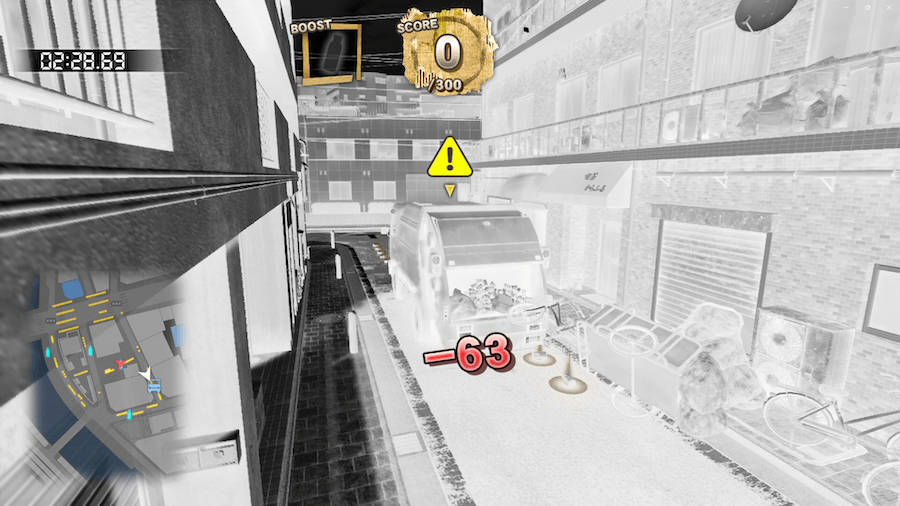 ゴミ収集者に衝突