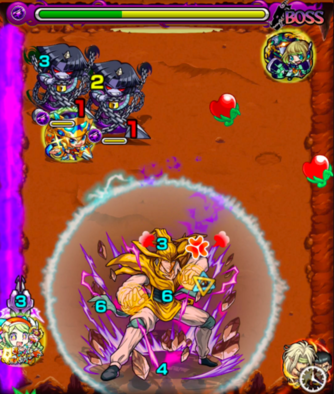 仙水忍のボス戦第2ステージ(1回移動後)