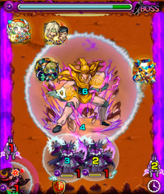 仙水忍のボス戦第1ステージ(1回移動後)