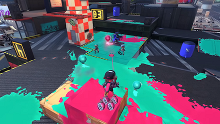 ハナビダマを投げる