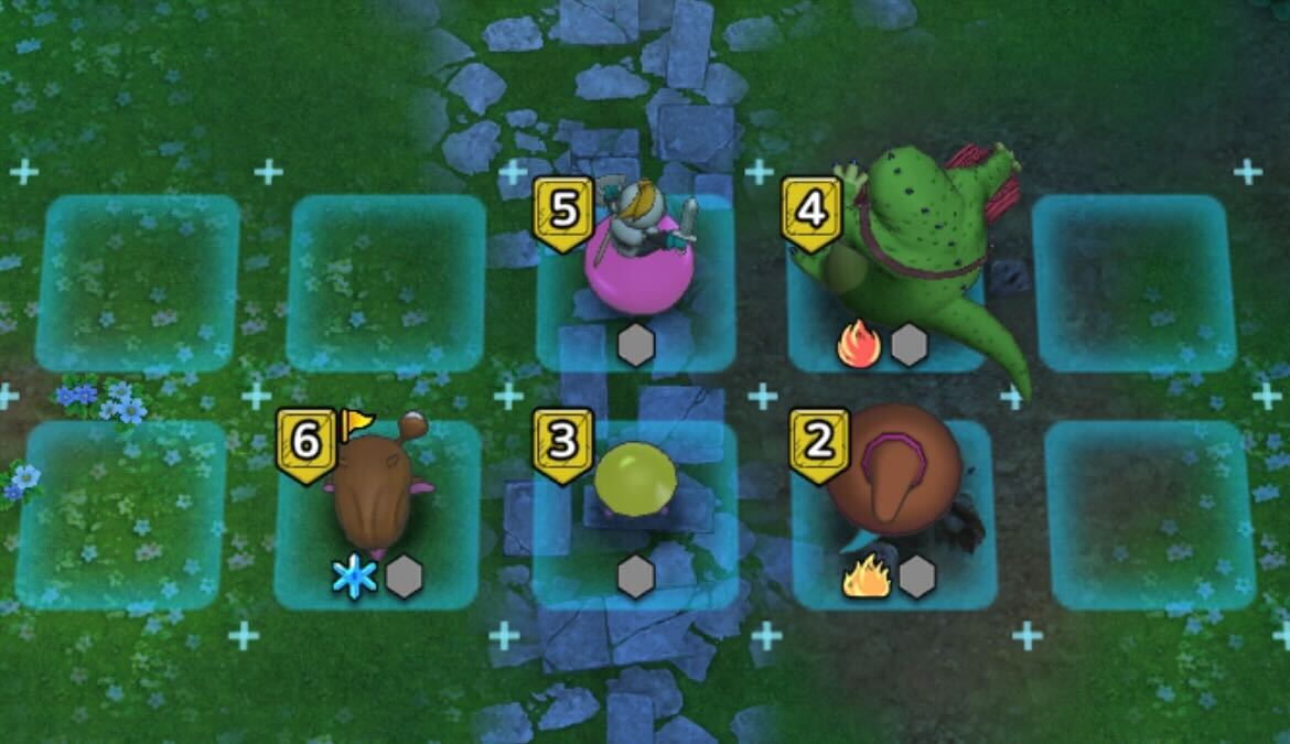 ドラゴンバゲージをハートナイトの横に配置する