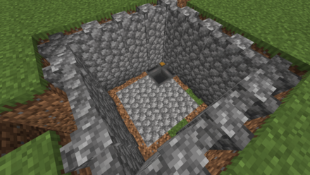 壁を石の壁にアイアンゴーレムトラップ