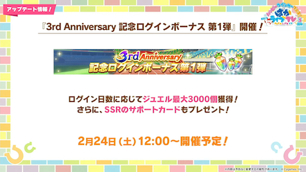 ログインボーナス開催