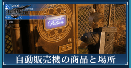 自動販売機の商品と場所