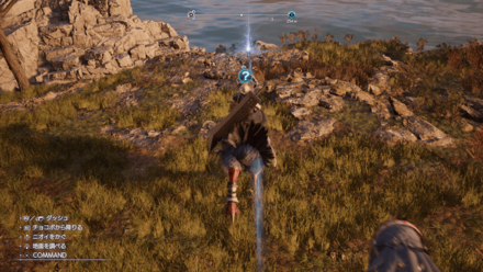 光の道が示した場所へ向かう