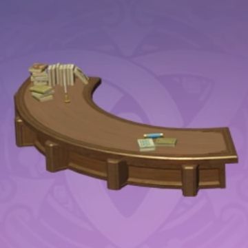 「中央部の座りのよいデスク」の画像