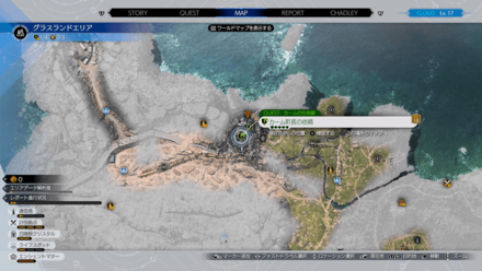 クエストの場所マップ拡大
