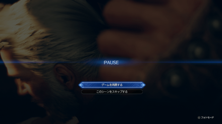 ムービー中にオプションを押した画面