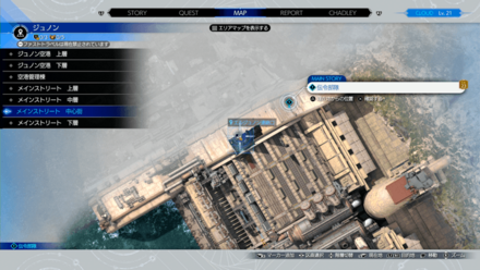 エルジュノン連絡口のマップ