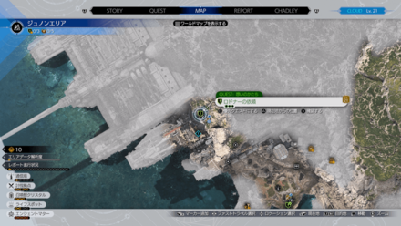 クエストの場所マップ拡大