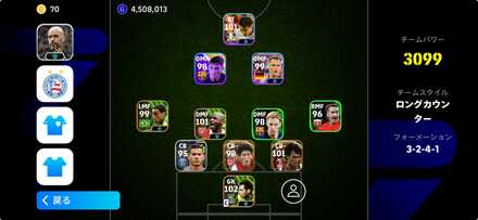 3-4-2-1のフォーメーション画像