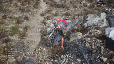 埋もれた材木の場所③