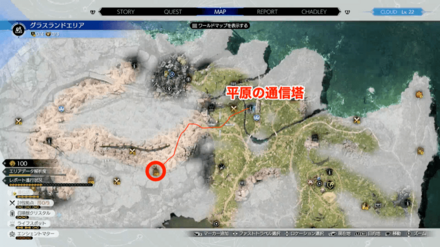 エリアの場所マップ