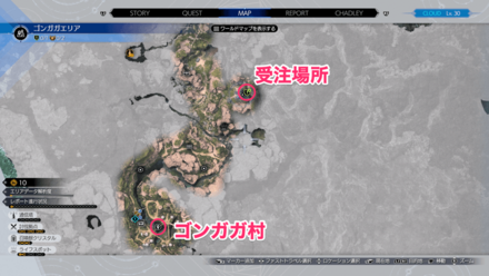 クエストの場所マップ拡大