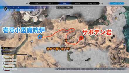 サボテン岩の場所