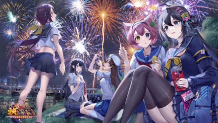 夜空の花火とキミの笑顔