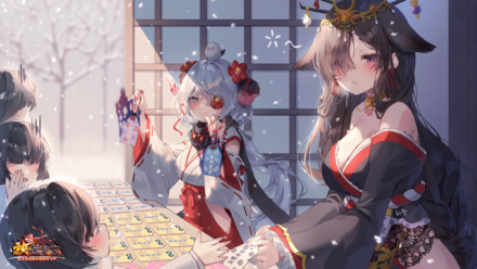 新年を迎える巫女お姉さん