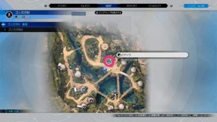 シンコ・デ・チョコボの場所マップ, 