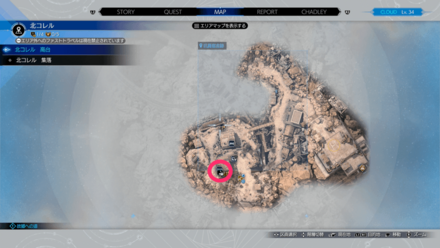 バレットのテーマの場所マップ, 