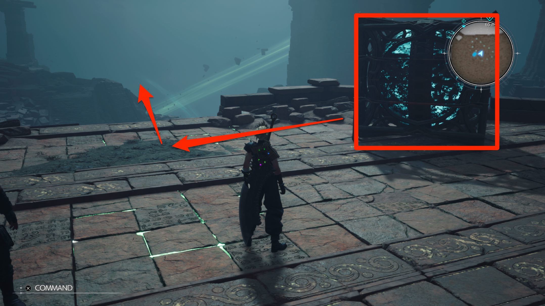 もう一つのブロックも押し出す