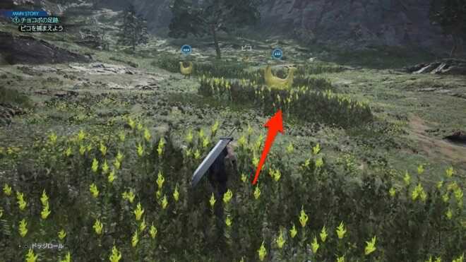 次の草むらに移動する画像