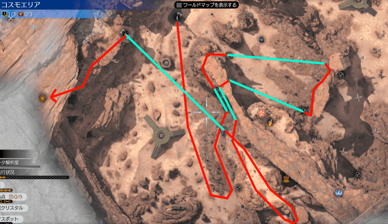 バハムート改の祠γの行き方マップ