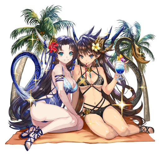 オセロニアの［バカンス竜武双］景光＆雷葉の画像