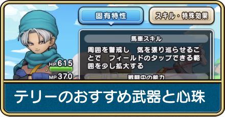 テリーのおすすめ武器と心珠