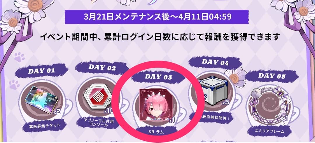 ログインボーナス