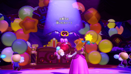 1つ目お菓子の門の前の敵を倒す