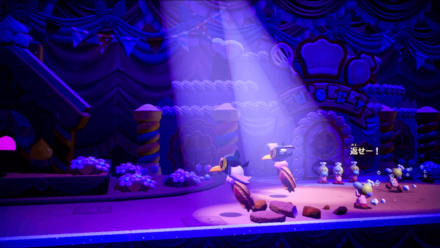 お菓子を持っている2体の敵を倒す