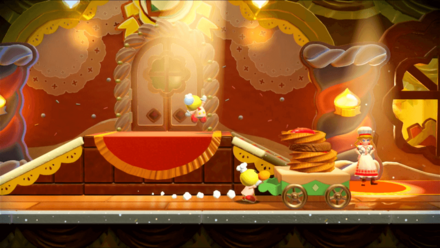 開会式会場の大きなケーキの左側