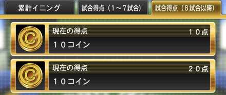 8試合目以降の報酬はコインのみ