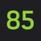85の数値画像