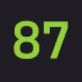 87の数値画像