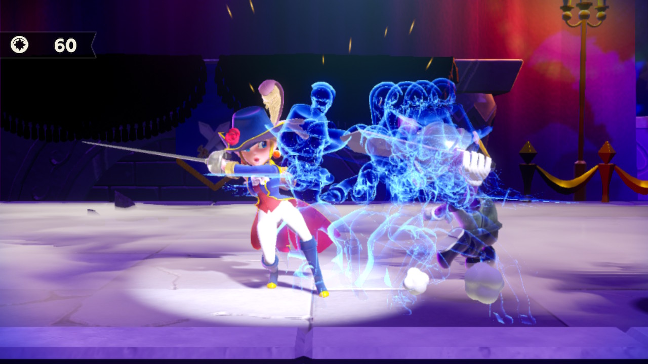 剣士ピーチで敵と戦うことができる