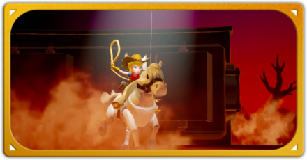 夕陽のカウガール画像