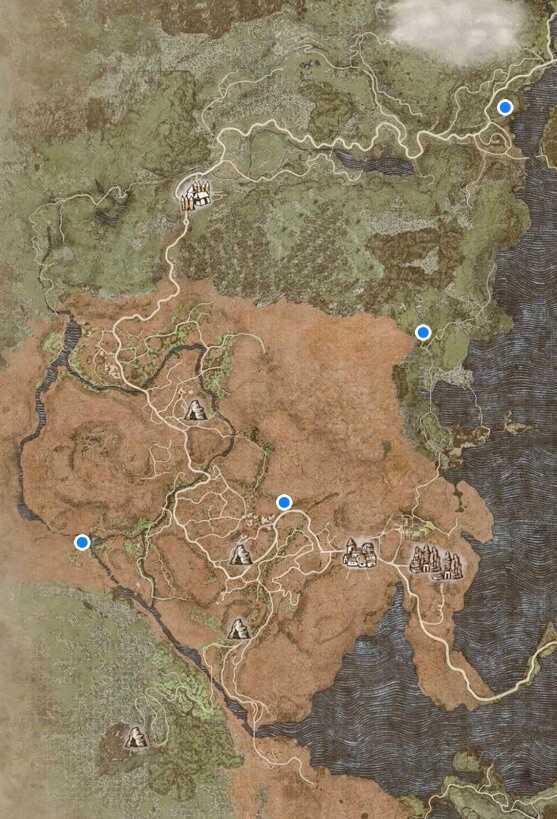 黒鉱石の採集ポイント