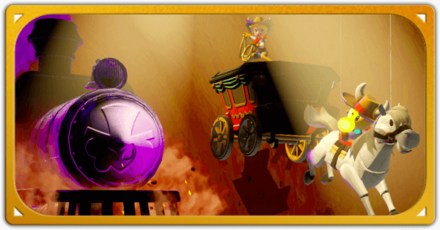 ヤミの列車と崩壊の町画像