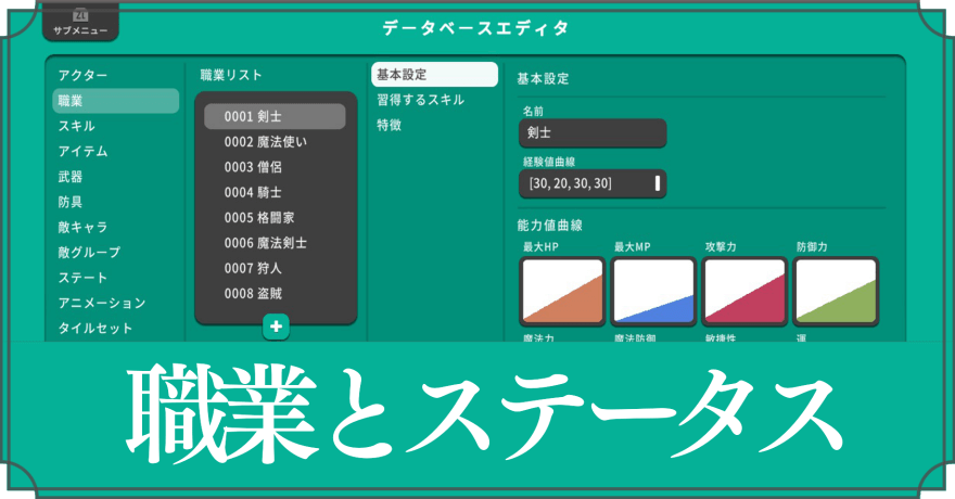 職業とステータス