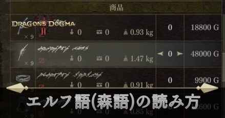 エルフ語の読み方