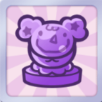 むらさきワイルドさんの像