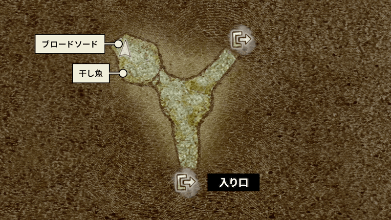 橋下の岩穴の画像