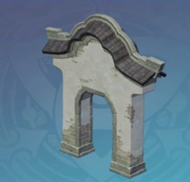 谷の中庭の門-「門をくぐりて山を望む」の画像