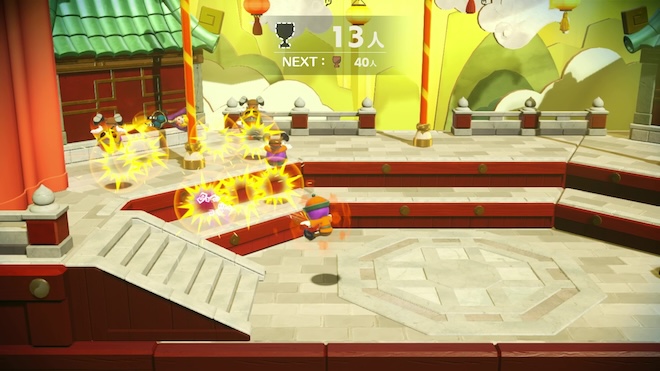 基本は回転攻撃で敵を一層